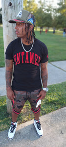 Premium Collegiate Velvet cut athletic tee - Alwayz Hot 