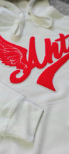 Load image into Gallery viewer, Fly athletic unisex chenille hoodie white &amp; red - Alwayz Hot 
