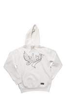 Load image into Gallery viewer, &quot;Snow White&quot; fly chenille unisex hoodie - Alwayz Hot 
