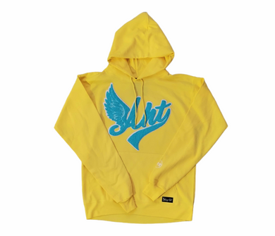 Fly athletic unisex chenille hoodie LEMON - Alwayz Hot 