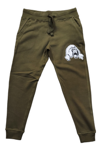 Premium XXL Chenille Untamed Gorilla hoodie jogger set olive - Alwayz Hot 