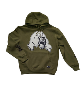 Premium XXL Chenille Untamed Gorilla hoodie jogger set olive - Alwayz Hot 