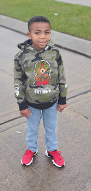 War Teddy Camo hoodie kids - Alwayz Hot 