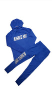 Load image into Gallery viewer, Always Hot Premium silver metallic &amp; royal leggings with pocket - Alwayz Hot 
