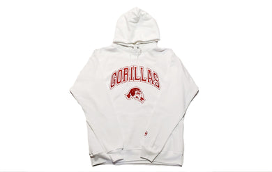 Premium Untamed Gorilla Team white/red hoodie - Alwayz Hot 