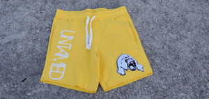 Premium Untamed Chenille Fleece Shorts  Golden Yellow - Alwayz Hot 